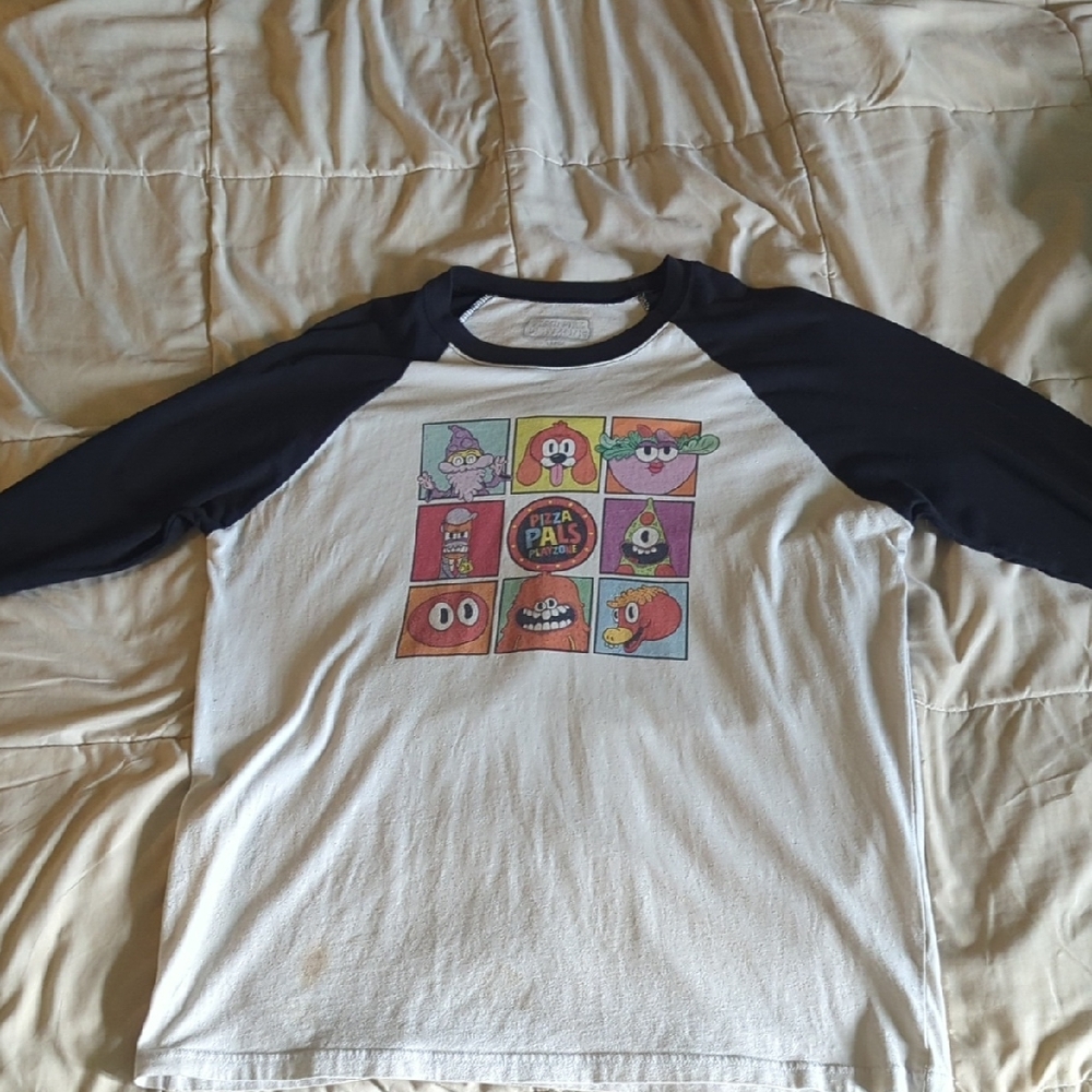 Pro Player Long Sleeve Tees White and Black Graphic Style
